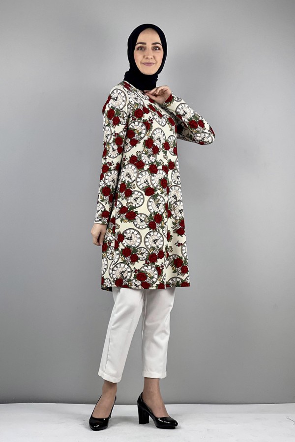 Moda Çizgi Desenli Tunik