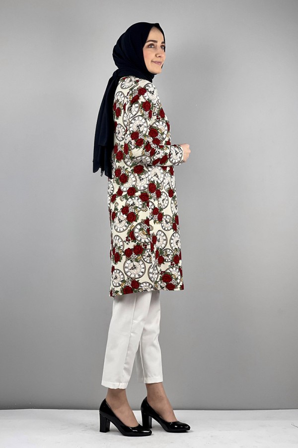 Moda Çizgi Desenli Tunik