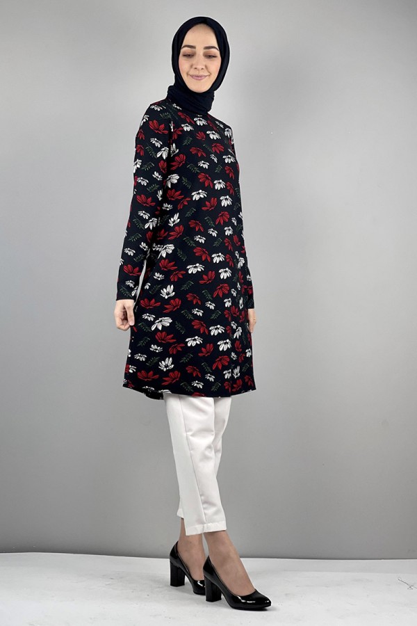 Moda Çizgi Desenli Tunik