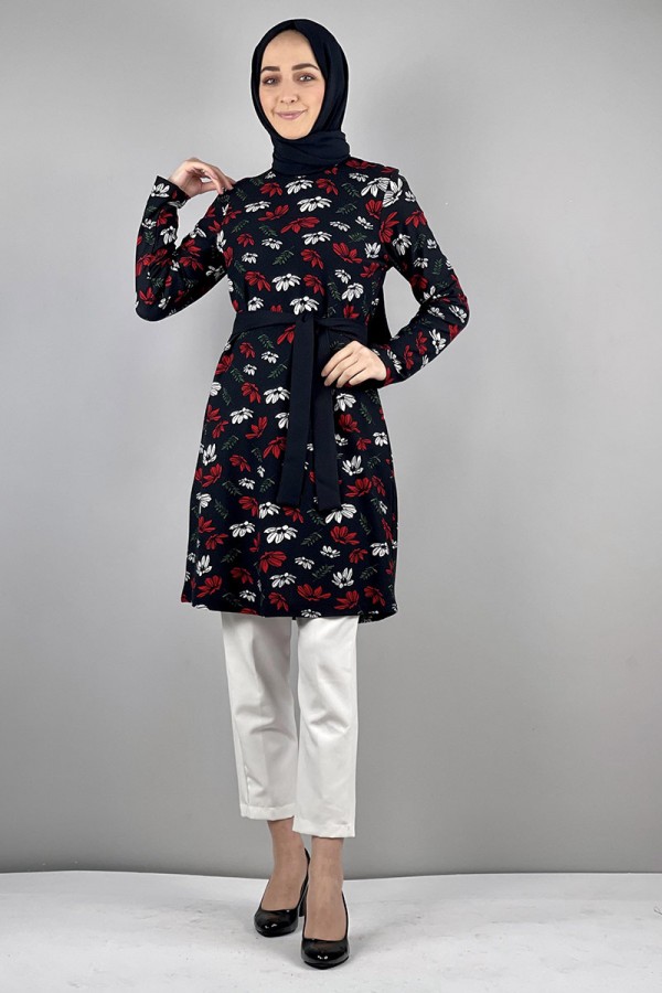 Moda Çizgi Desenli Tunik