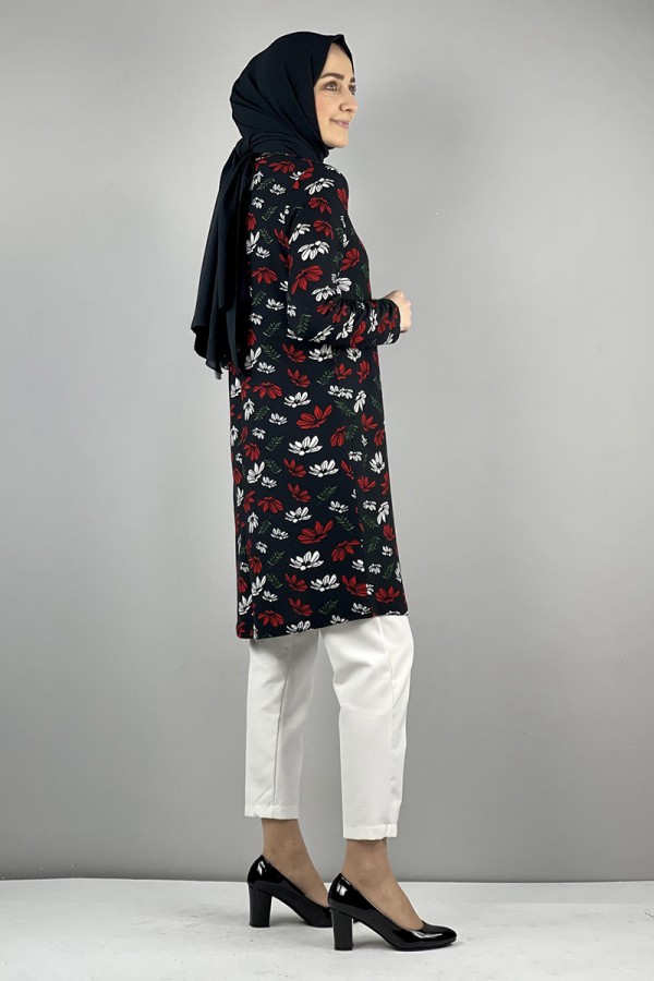 Moda Çizgi Desenli Tunik
