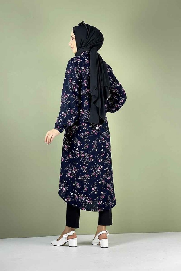 Moda Çizgi Desenli Tunik