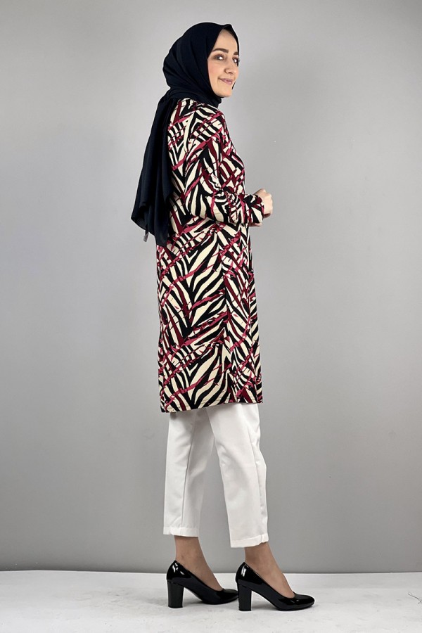 Moda Çizgi Desenli Tunik