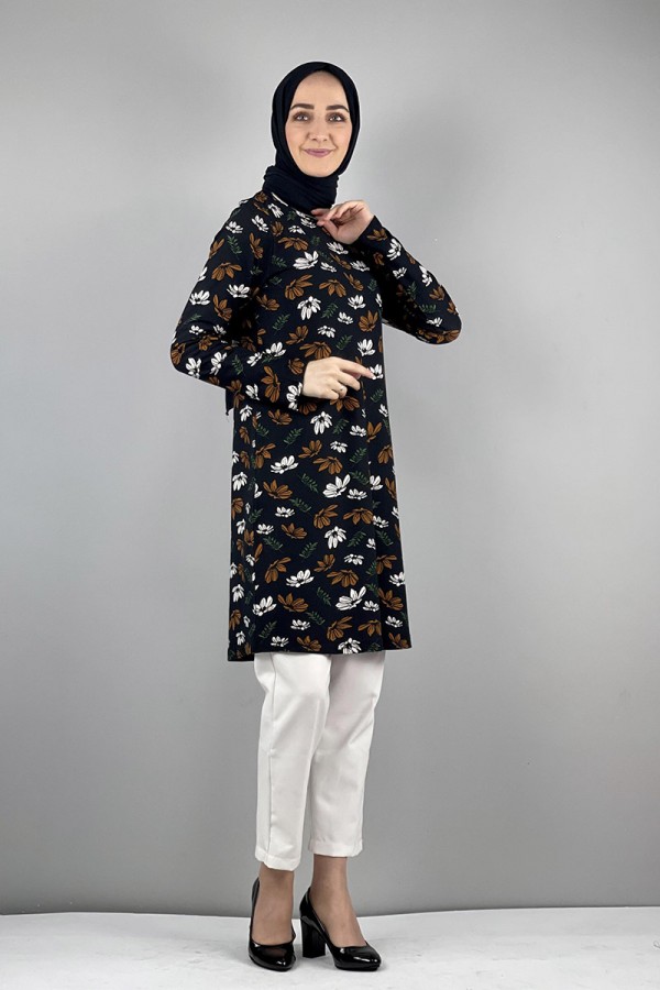 Moda Çizgi Desenli Tunik