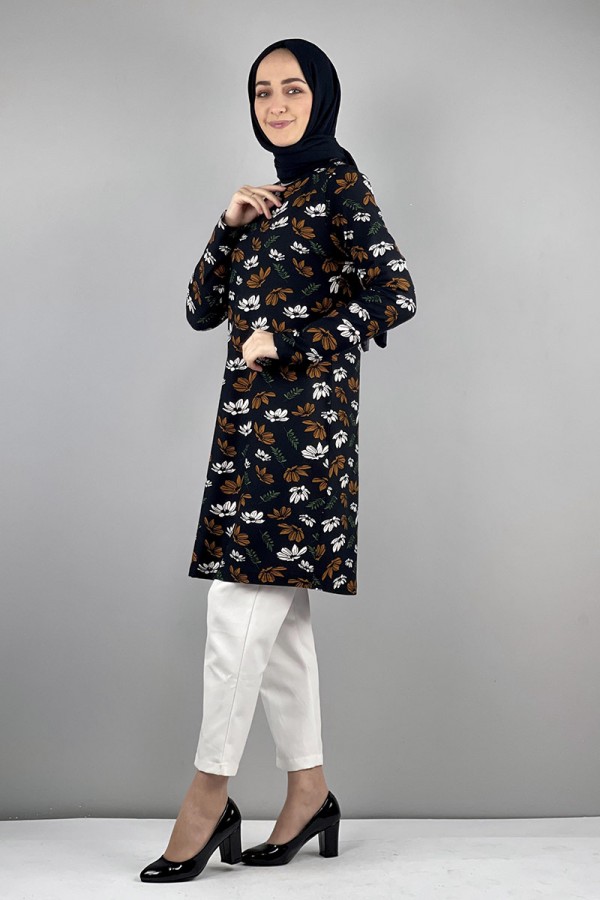 Moda Çizgi Desenli Tunik