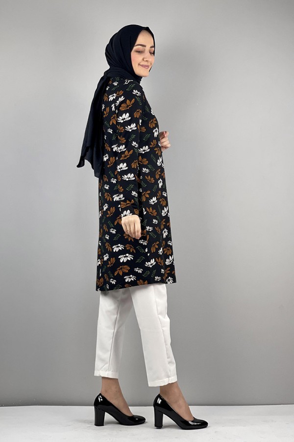 Moda Çizgi Desenli Tunik