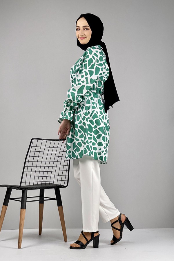 Moda Çizgi Desenli Tunik