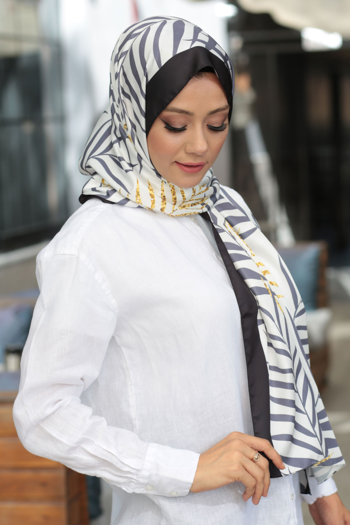 Desenli Twill Şal Çok Renkli  TD-31