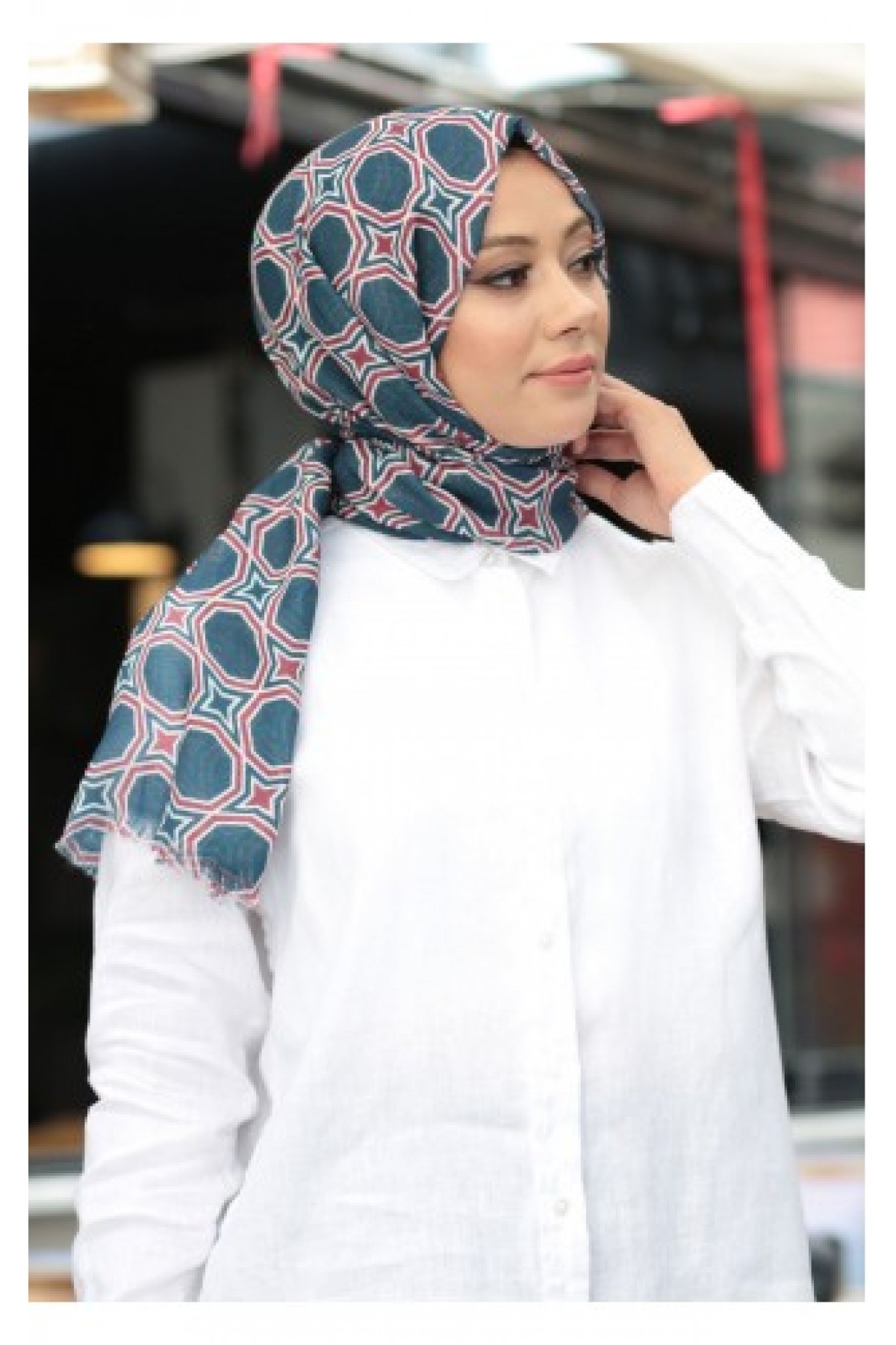 Dijital Baskılı Desenli  Pamuk Şal  KE-02-V5