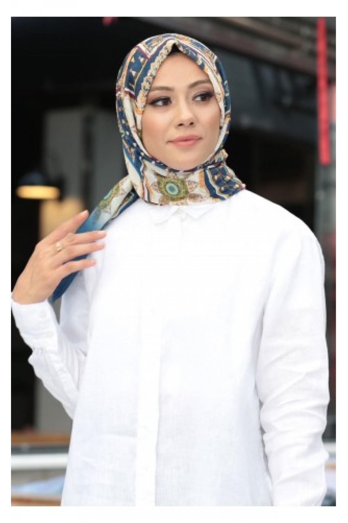 Dijital Baskılı Desenli  Pamuk Şal  KE-03-V4