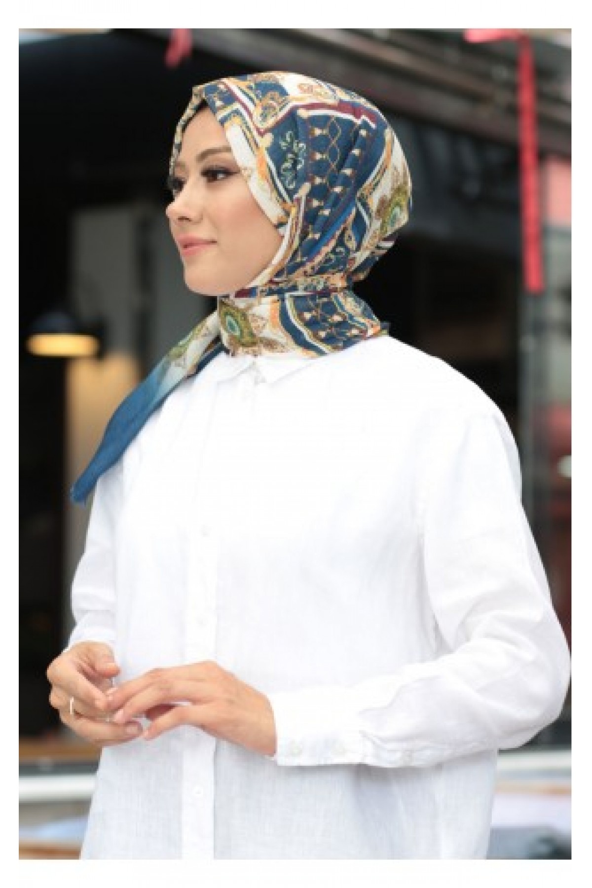 Dijital Baskılı Desenli  Pamuk Şal  KE-03-V4