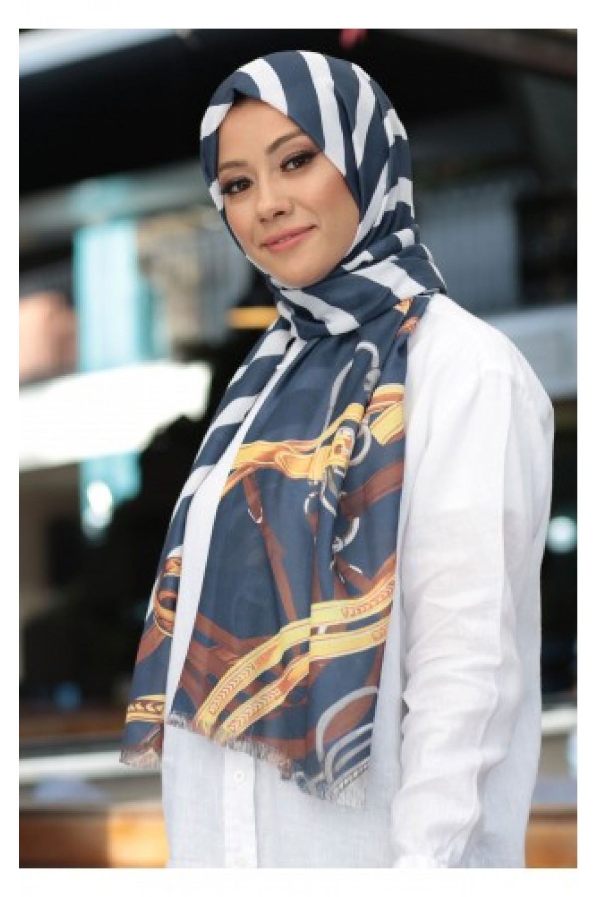 Dijital Baskılı Desenli  Pamuk Şal  KE-04-V4