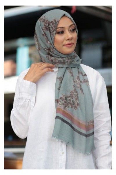 Dijital Baskılı Desenli  Pamuk Şal  KE-05-V4