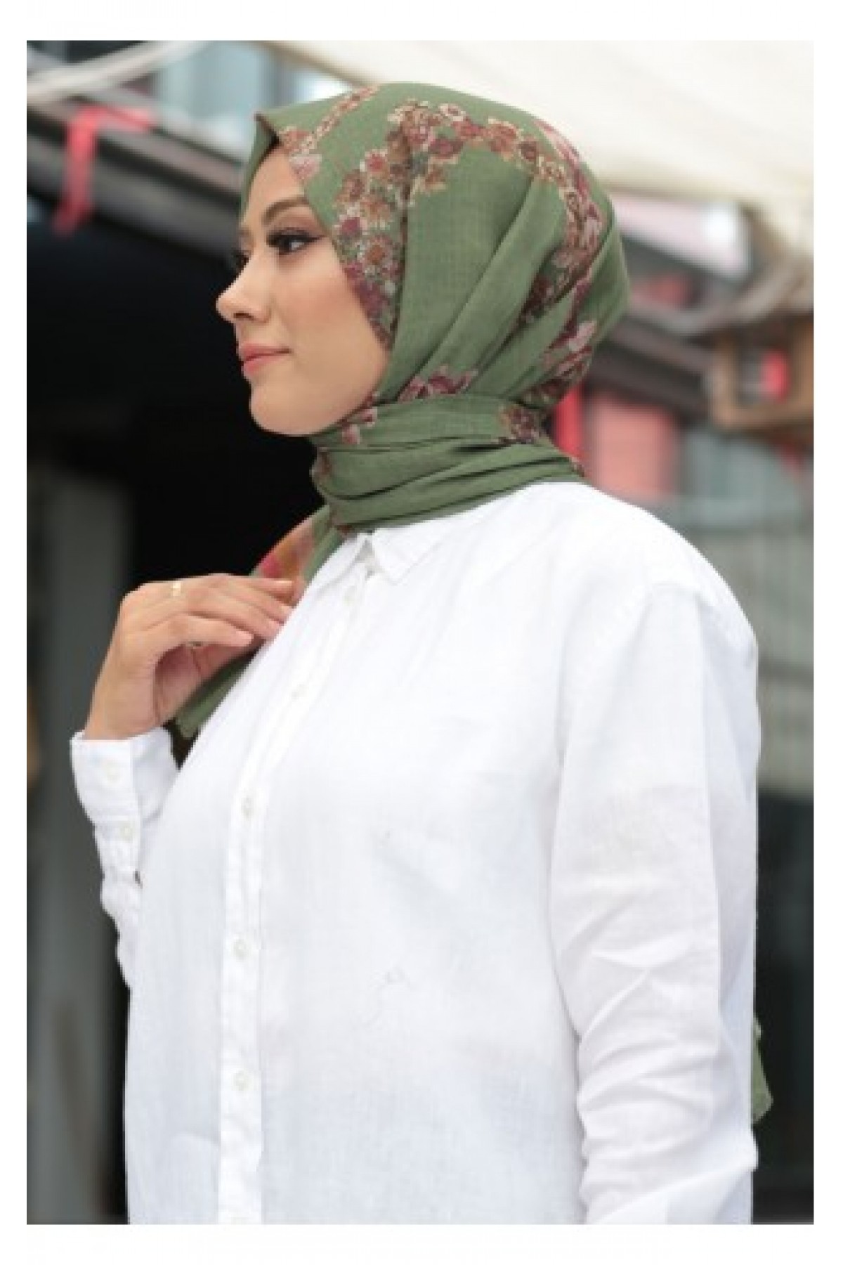 Dijital Baskılı Desenli  Pamuk Şal  KE-05-V5