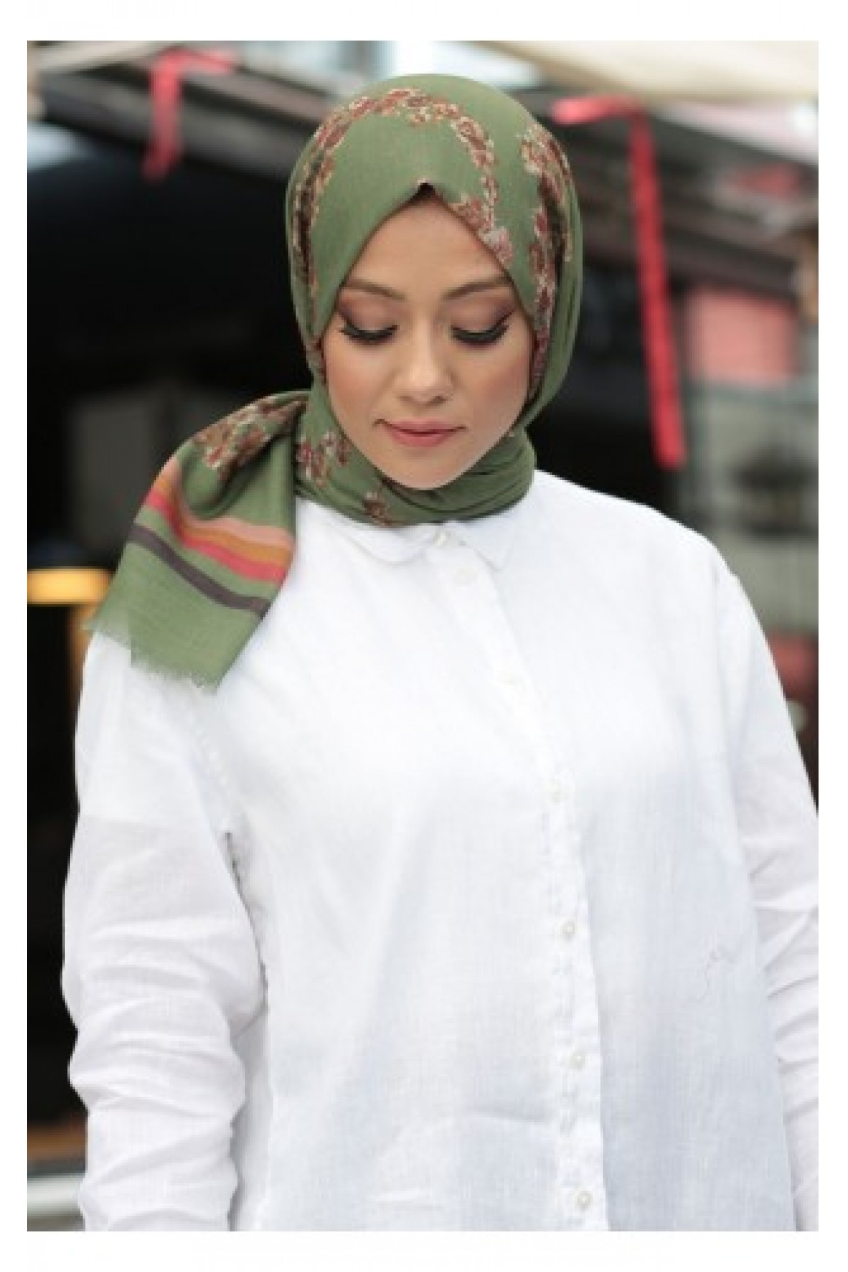 Dijital Baskılı Desenli  Pamuk Şal  KE-05-V5