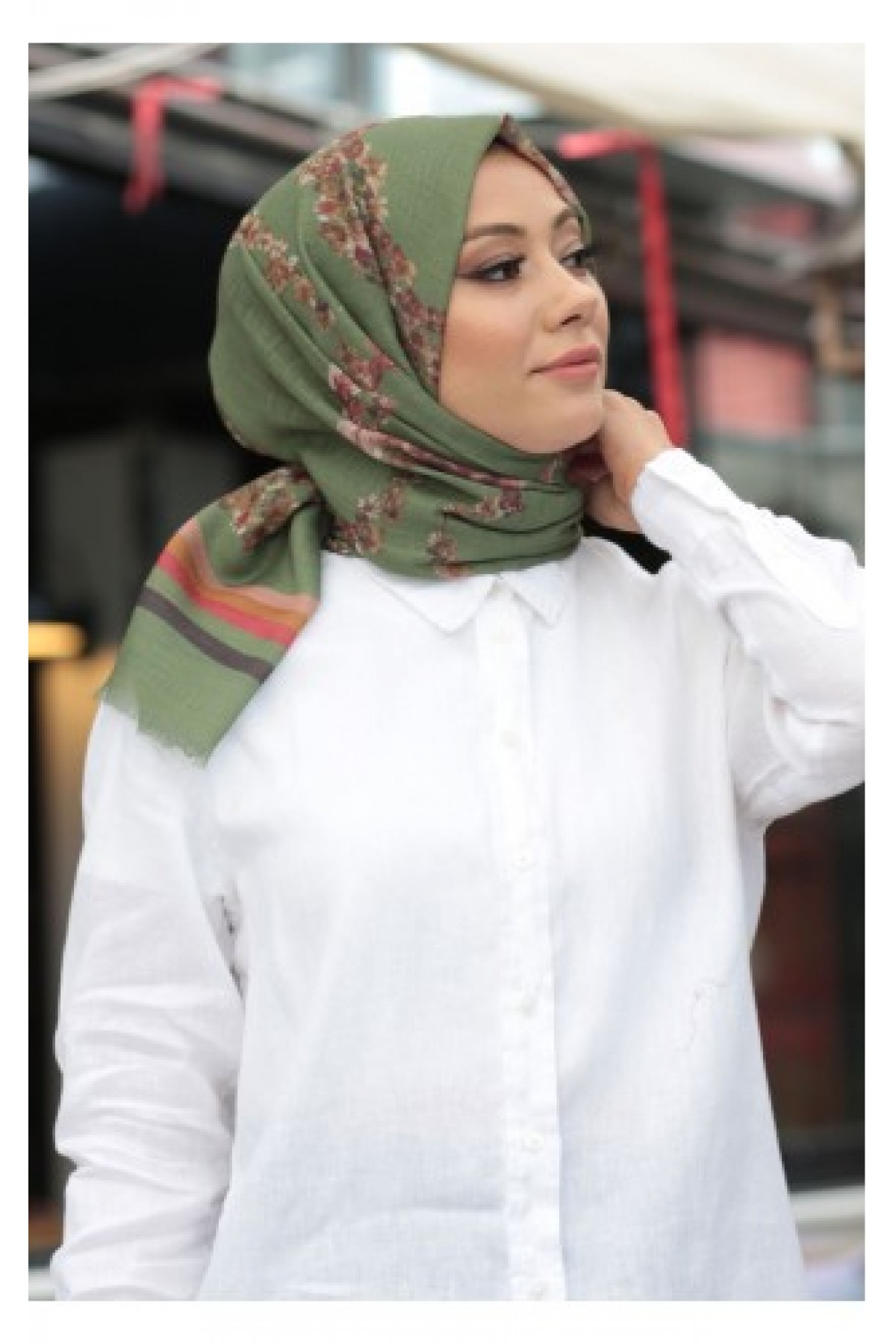 Dijital Baskılı Desenli  Pamuk Şal  KE-05-V5