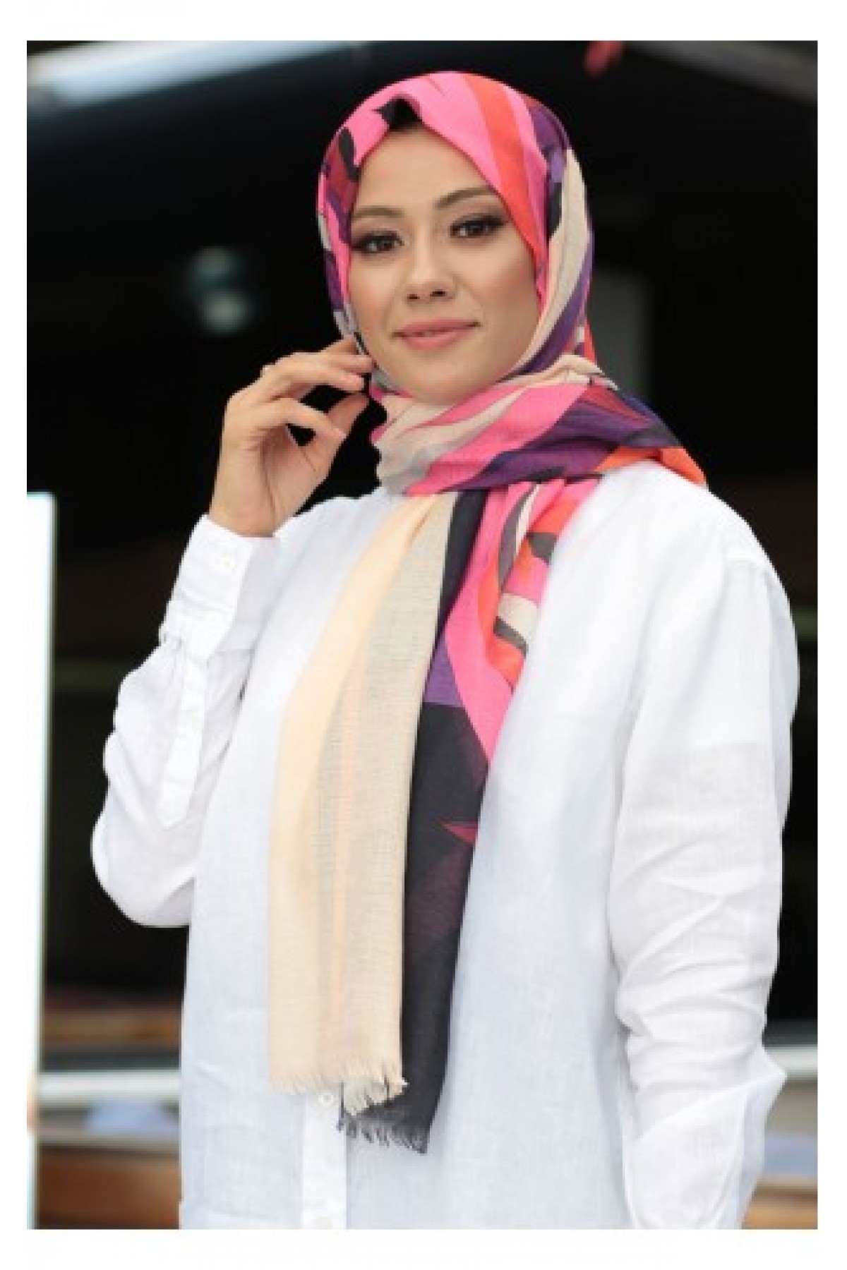 Dijital Baskılı Desenli  Pamuk Şal  KE-09-V4