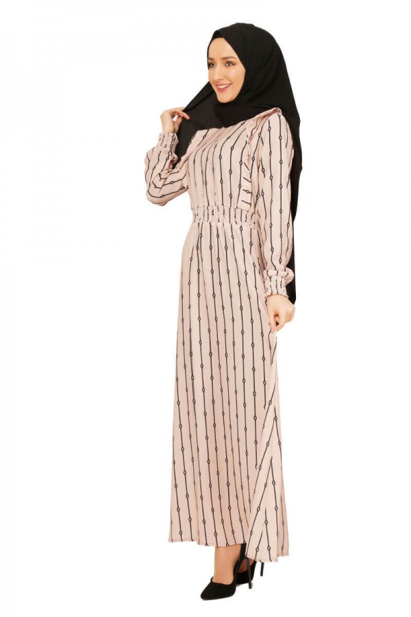 Moda Çizgi Tesettür Elbise