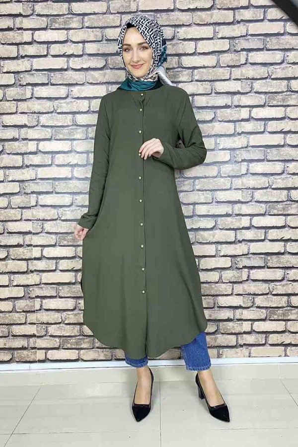 Moda Çizgi Desenli Tunik