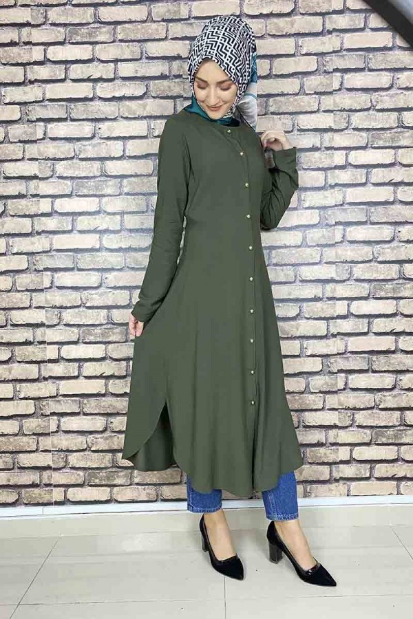 Moda Çizgi Desenli Tunik