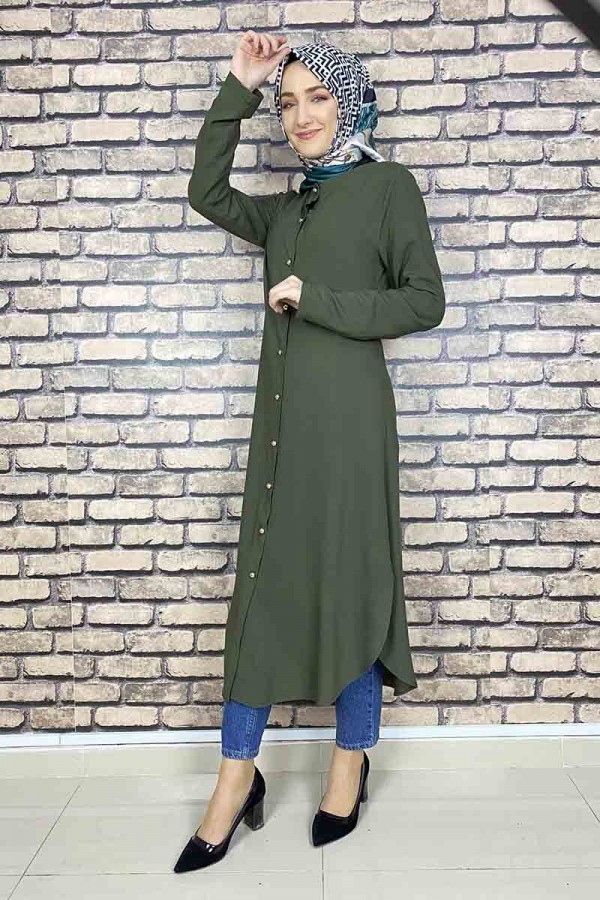 Moda Çizgi Desenli Tunik
