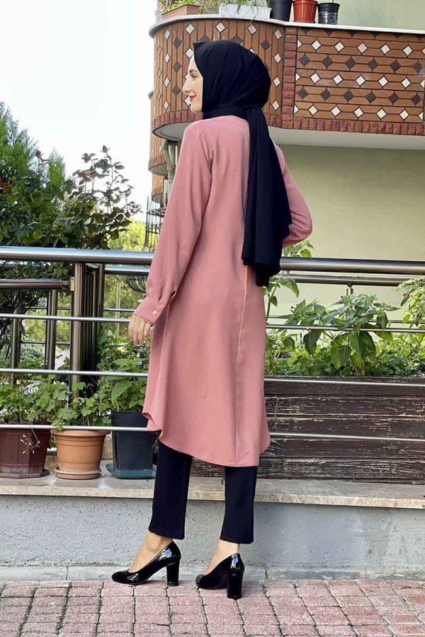 Moda Çizgi Desenli Tunik