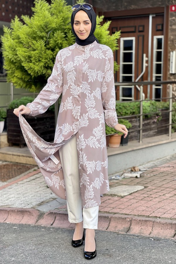 Moda Çizgi Desenli Tunik