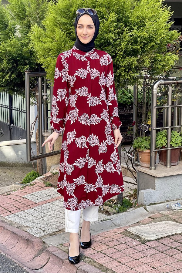 Moda Çizgi Desenli Tunik