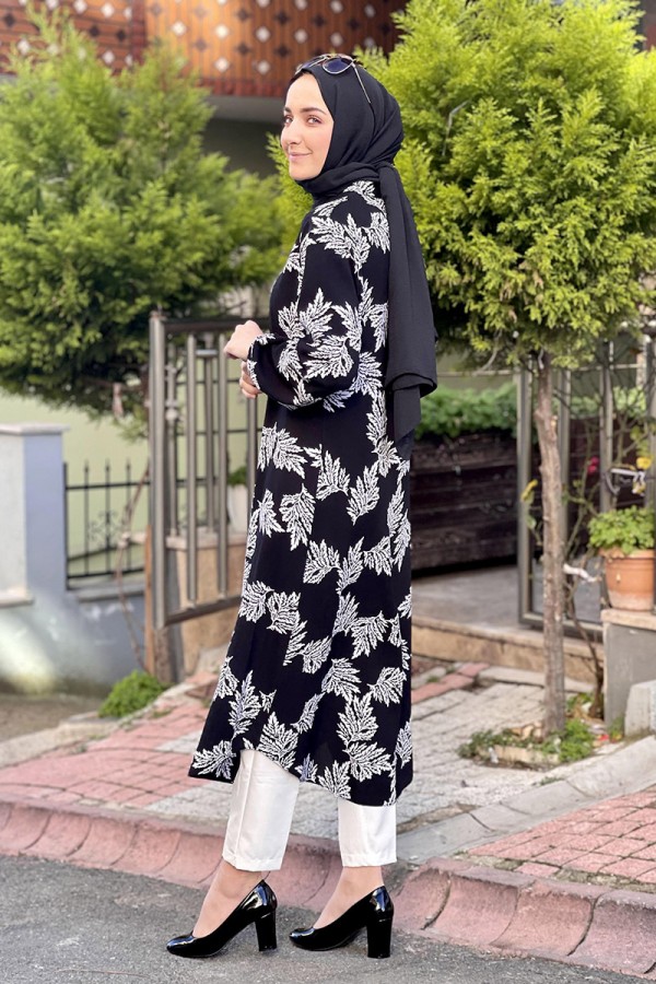 Moda Çizgi Desenli Tunik