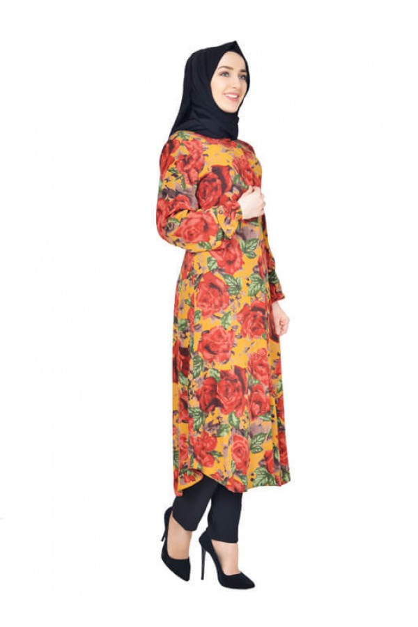 Moda Çizgi Desenli Tunik