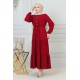 Elbise bordo 201