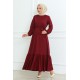 elbise bordo 207