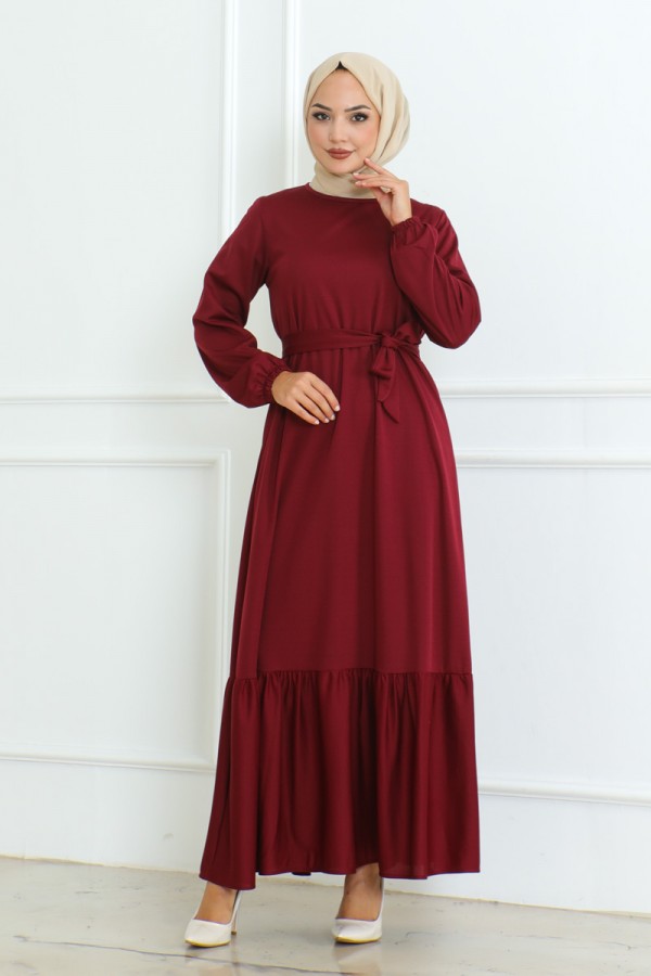 elbise bordo 207
