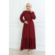 elbise bordo 207