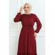 elbise bordo 207