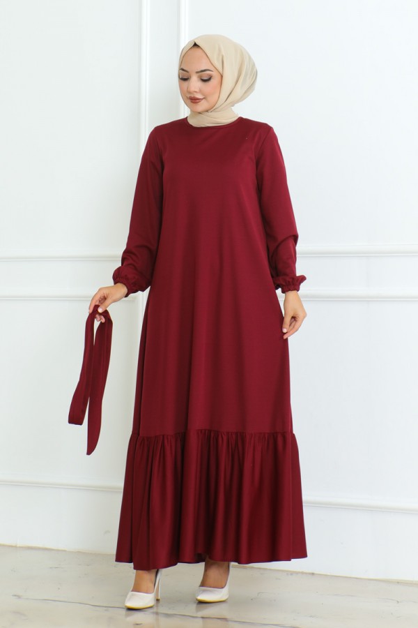 elbise bordo 207