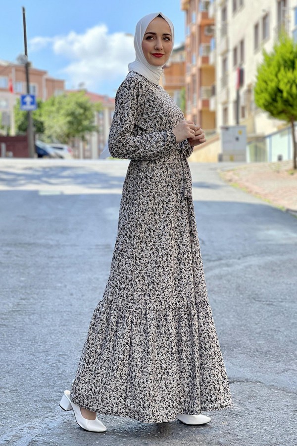 Moda Çizgi Tesettür Elbise