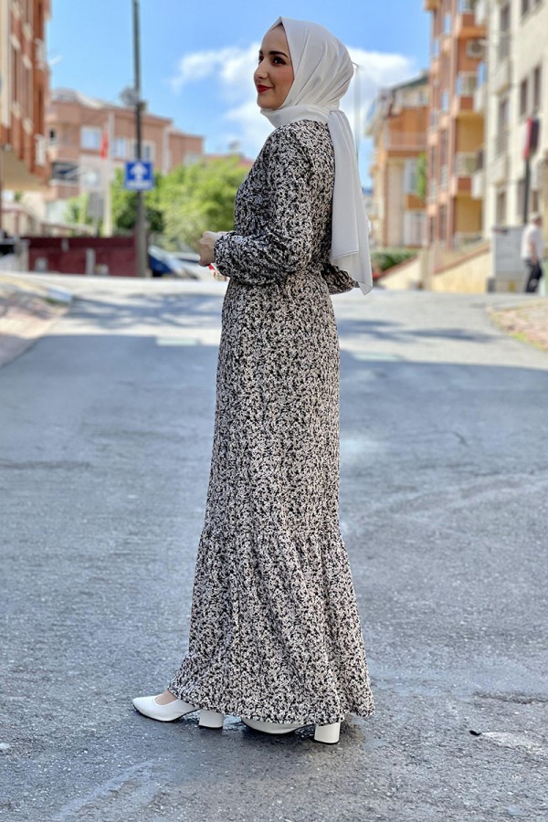 Moda Çizgi Tesettür Elbise