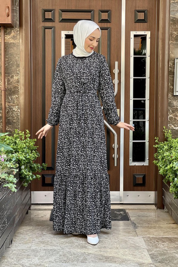 Moda Çizgi Tesettür Elbise