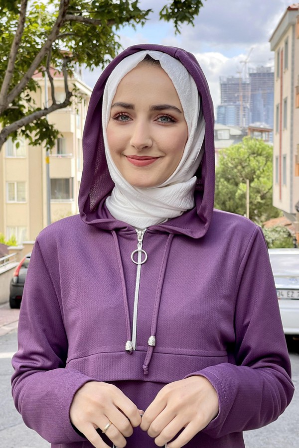 Moda Çizgi Desenli Tunik