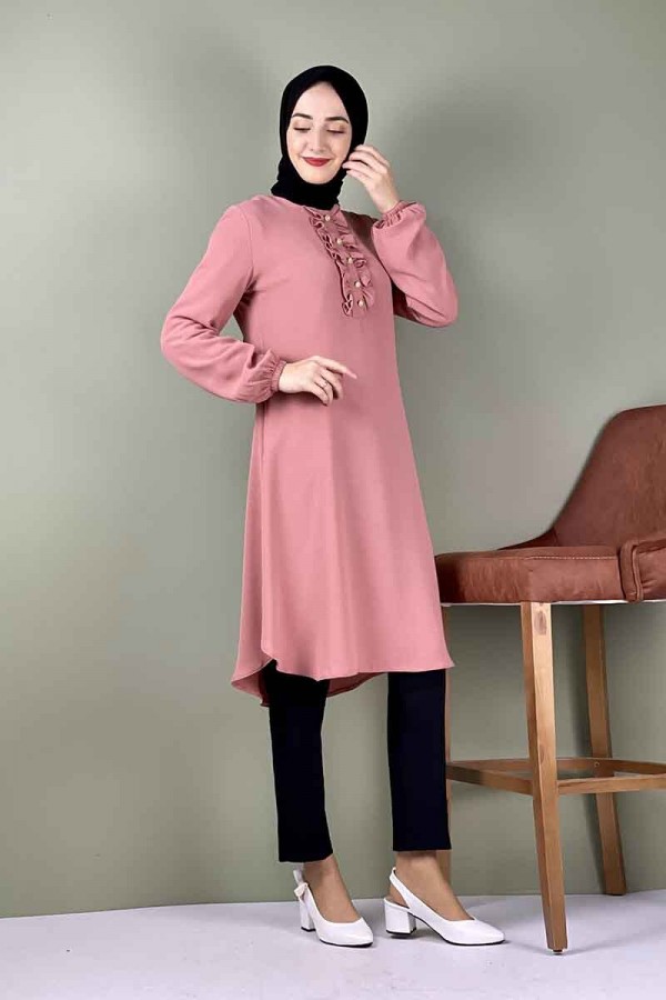 Moda Çizgi Desenli Tunik