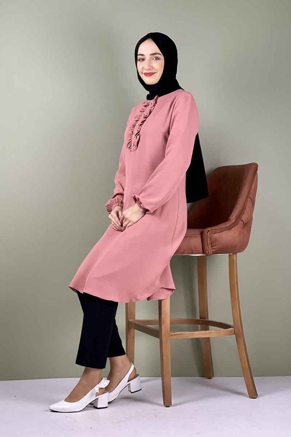 Moda Çizgi Desenli Tunik
