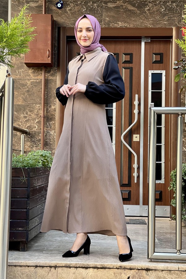 Moda Çizgi Yakalı Yelek