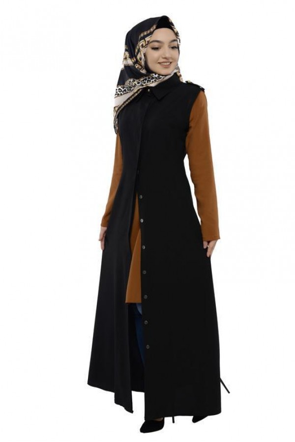 Moda Çizgi Yakalı Yelek