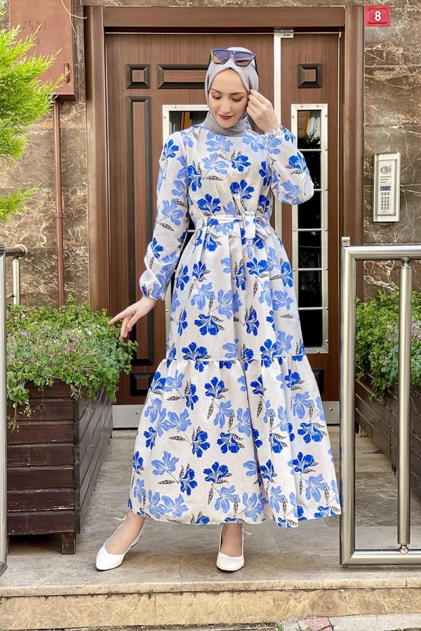 Moda Çizgi Tesettür Elbise