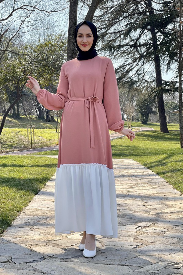Moda Çizgi Tesettür Elbise