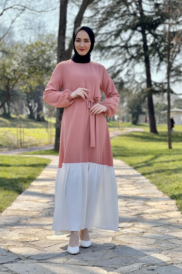 Moda Çizgi Tesettür Elbise