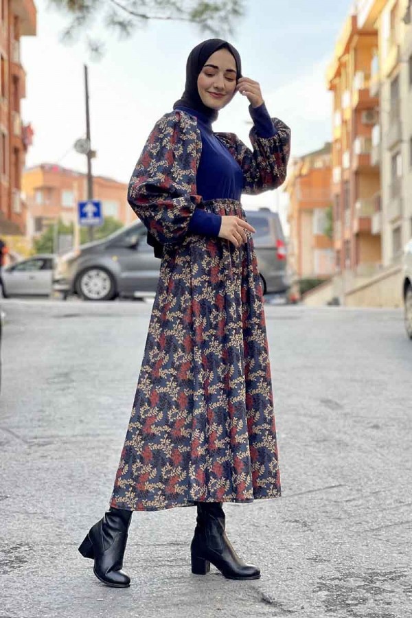 Moda Çizgi Tesettür Elbise