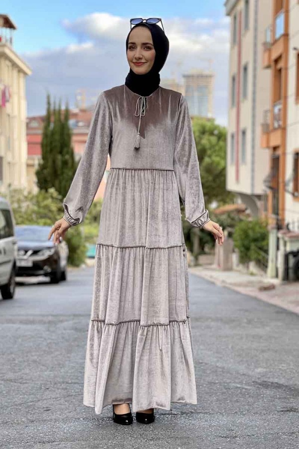 Moda Çizgi Tesettür Elbise