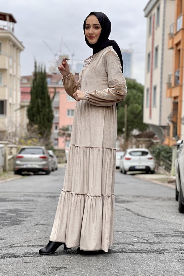 Moda Çizgi Tesettür Elbise